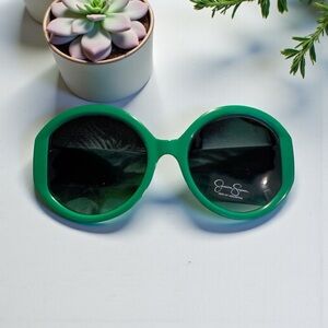 Jessica Simpson Oversized Round Sunglasses in Green NWT